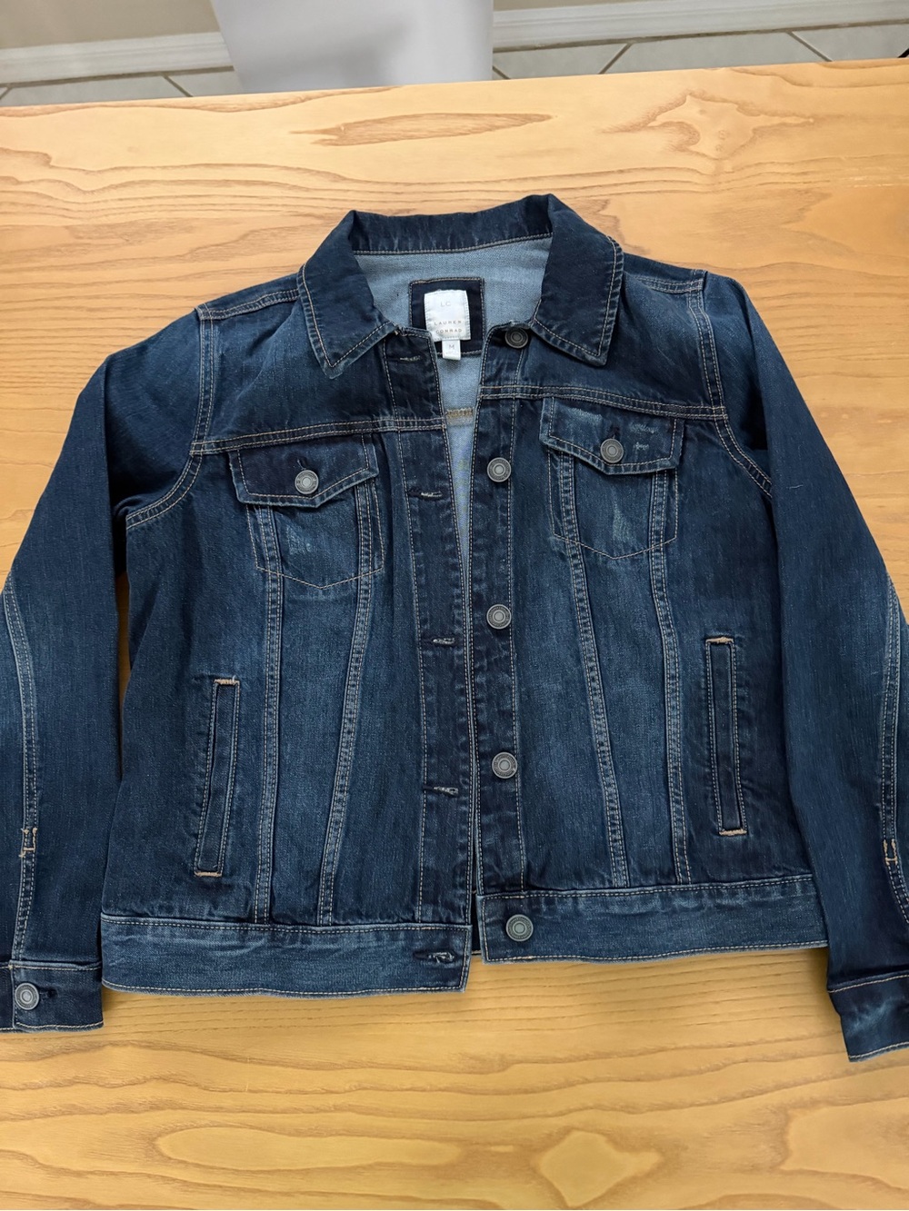 LC Lauren Conrad Indigo Denim Trucker Jacket